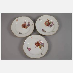 KPM Berlin sechs Speiseteller Weichmalerei