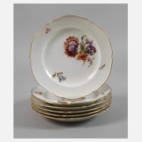 KPM Berlin sechs Speiseteller Weichmalerei111