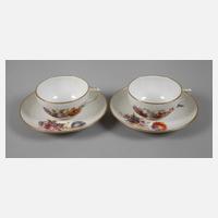 KPM Berlin Paar Tassen Weichmalerei111