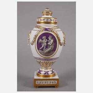 KPM Berlin Deckelvase mit mythologischer Szene