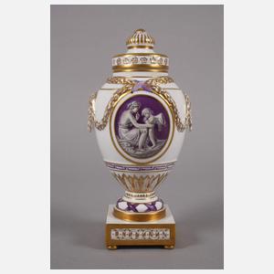 KPM Berlin Deckelvase mit mythologischer Szene