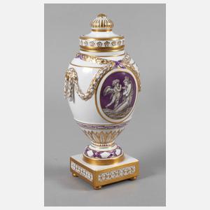 KPM Berlin Deckelvase mit mythologischer Szene