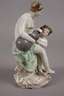 KPM Berlin Bacchantin mit Weinschlauch und Knabe