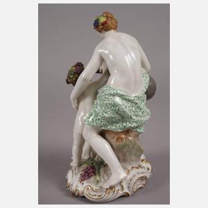 KPM Berlin Bacchantin mit Weinschlauch und Knabe