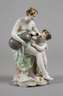 KPM Berlin Bacchantin mit Weinschlauch und Knabe