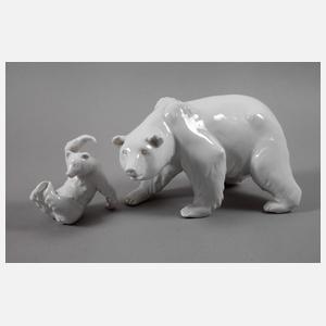 KPM Berlin "Schreitender Bär" und ”Bär, spielend”