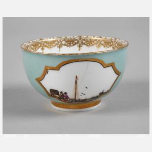 Meissen Koppchen Kauffahrteiszene
