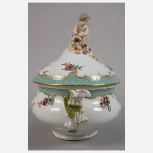 Meissen Deckelterrine Figurenmalerei