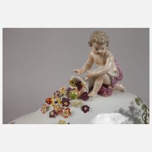 Meissen Deckelterrine Figurenmalerei