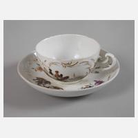 Meissen Teetasse mit Untertasse Vogelmalerei111