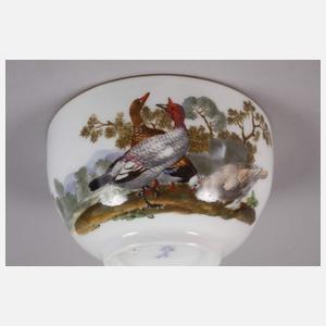 Meissen Teetasse mit Untertasse Vogelmalerei