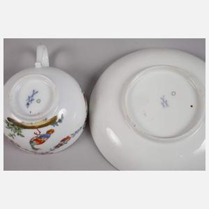 Meissen Teetasse Vogeldekor