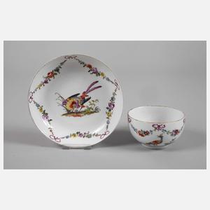 Meissen Teetasse Vogeldekor