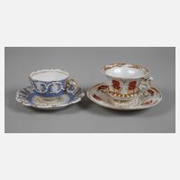 Meissen zwei Biedermeiertassen "Pressglasmuster"111