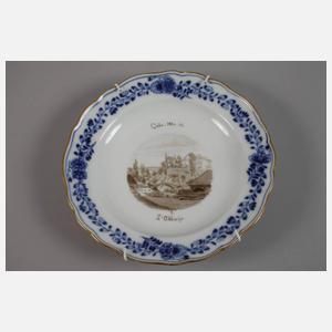 Meissen zwei kleine Ansichtenteller