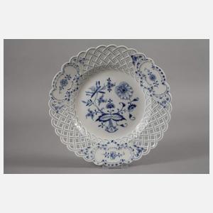 Meissen Tafelaufsatz und Platte "Zwiebelmuster"