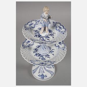 Meissen Tafelaufsatz und Platte "Zwiebelmuster"