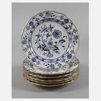 Meissen sechs Speiseteller "Zwiebelmuster"111