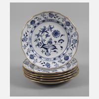 Meissen sechs Speiseteller "Zwiebelmuster"111