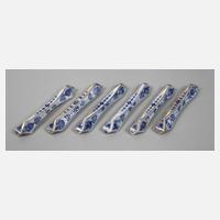 Meissen sechs Messerbänkchen "Zwiebelmuster"111