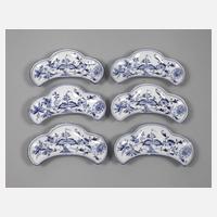 Sechs Grätenschalen Zwiebelmuster111