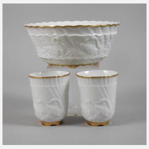 Meissen drei Teile aus dem Schwanenservice