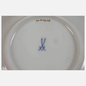 Meissen Mokkakanne und Paar Tassen "B-Form"