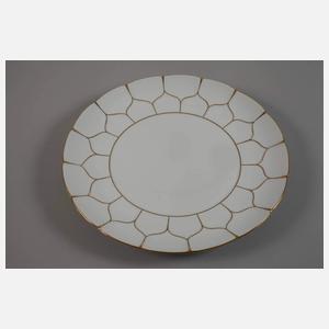 Meissen sechs Kuchenteller und Kuchenplatte "B-Form"