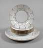Meissen sechs Kuchenteller und Kuchenplatte "B-Form"