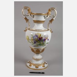 Meissen große prunkvolle "Henkelvase"