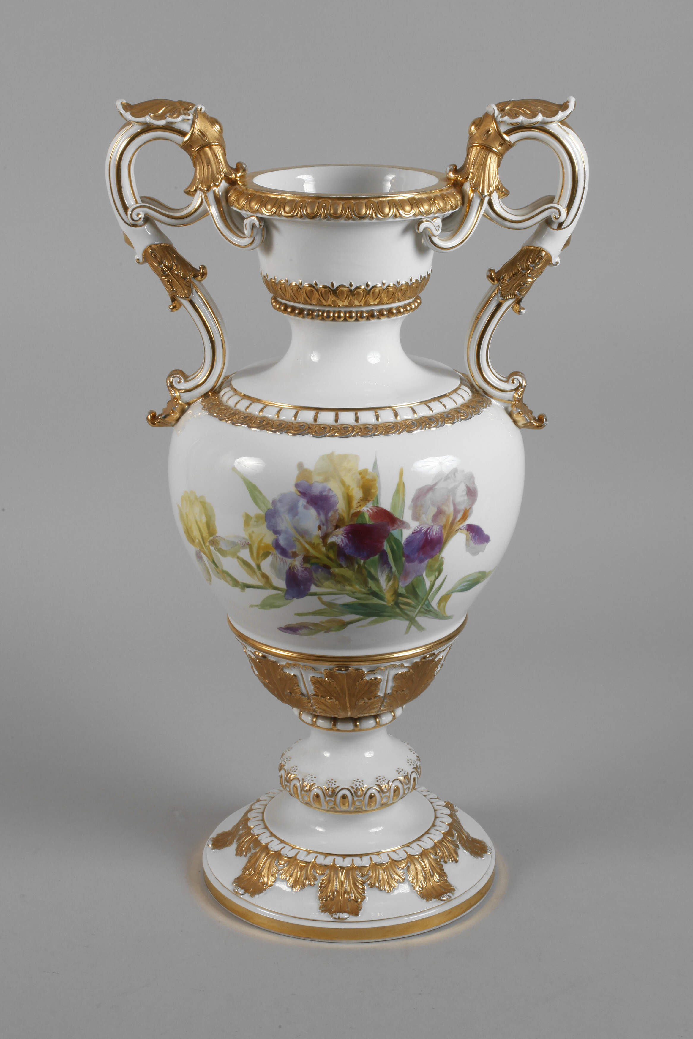 Meissen große prunkvolle "Henkelvase"