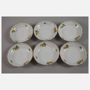 Meissen Mokkaservice "Gelbe Rose"