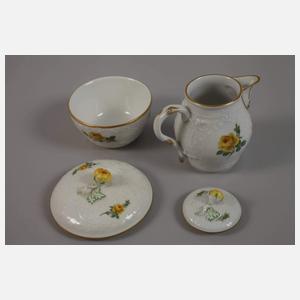 Meissen Mokkaservice "Gelbe Rose"