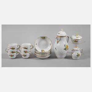 Meissen Mokkaservice "Gelbe Rose"