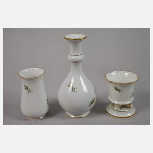 Meissen Konvolut "Gelbe Rose"