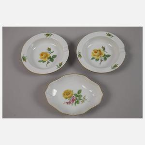 Meissen Konvolut "Gelbe Rose"