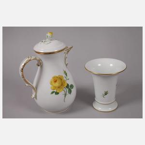 Meissen Kaffeeservice "Gelbe Rose"