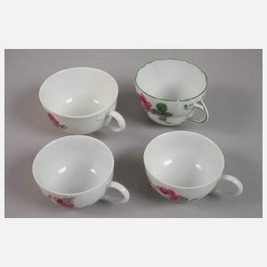 Meissen Konvolut "Rote Rose"