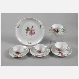 Meissen Konvolut "Rote Rose"