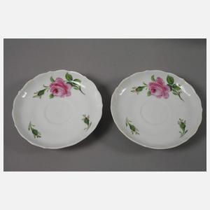 Meissen vier Serviceteile "Rote Rose"