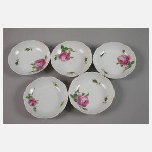 Meissen Mokka-Restservice "Rote Rose"