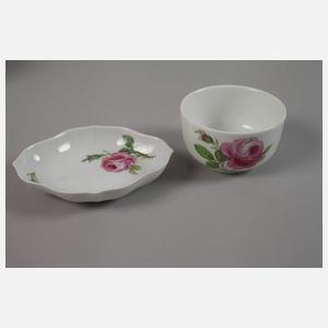 Meissen Mokka-Restservice "Rote Rose"