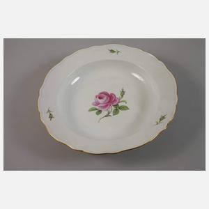 Meissen Anbietplatte und zwei Schalen "Rote Rose"