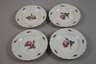 Meissen sieben Kuchenteller "Rote Rose"