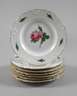 Meissen sieben Kuchenteller "Rote Rose"