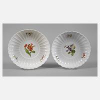 Meissen zwei Fächerschalen "Blume 1"111