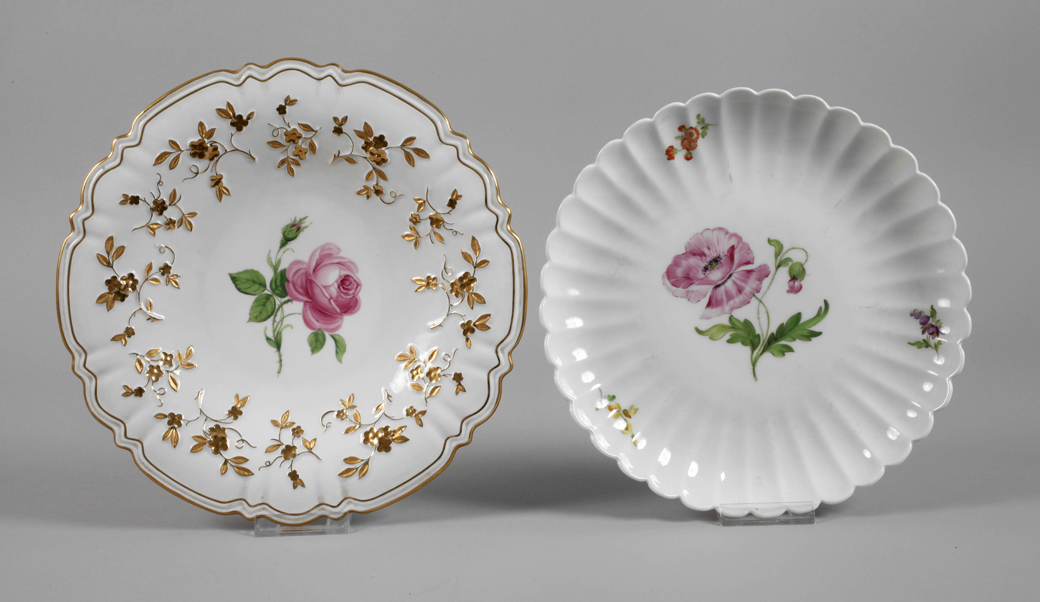 Meissen zwei Reliefschalen "Blume 1"