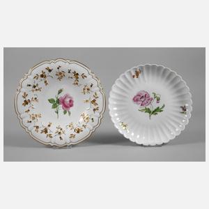 Meissen zwei Reliefschalen "Blume 1"