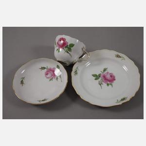 Meissen Kaffee-/Teeservice "Rote Rose"