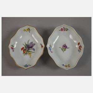 Meissen Konvolut Kleinteile Blumenmalerei